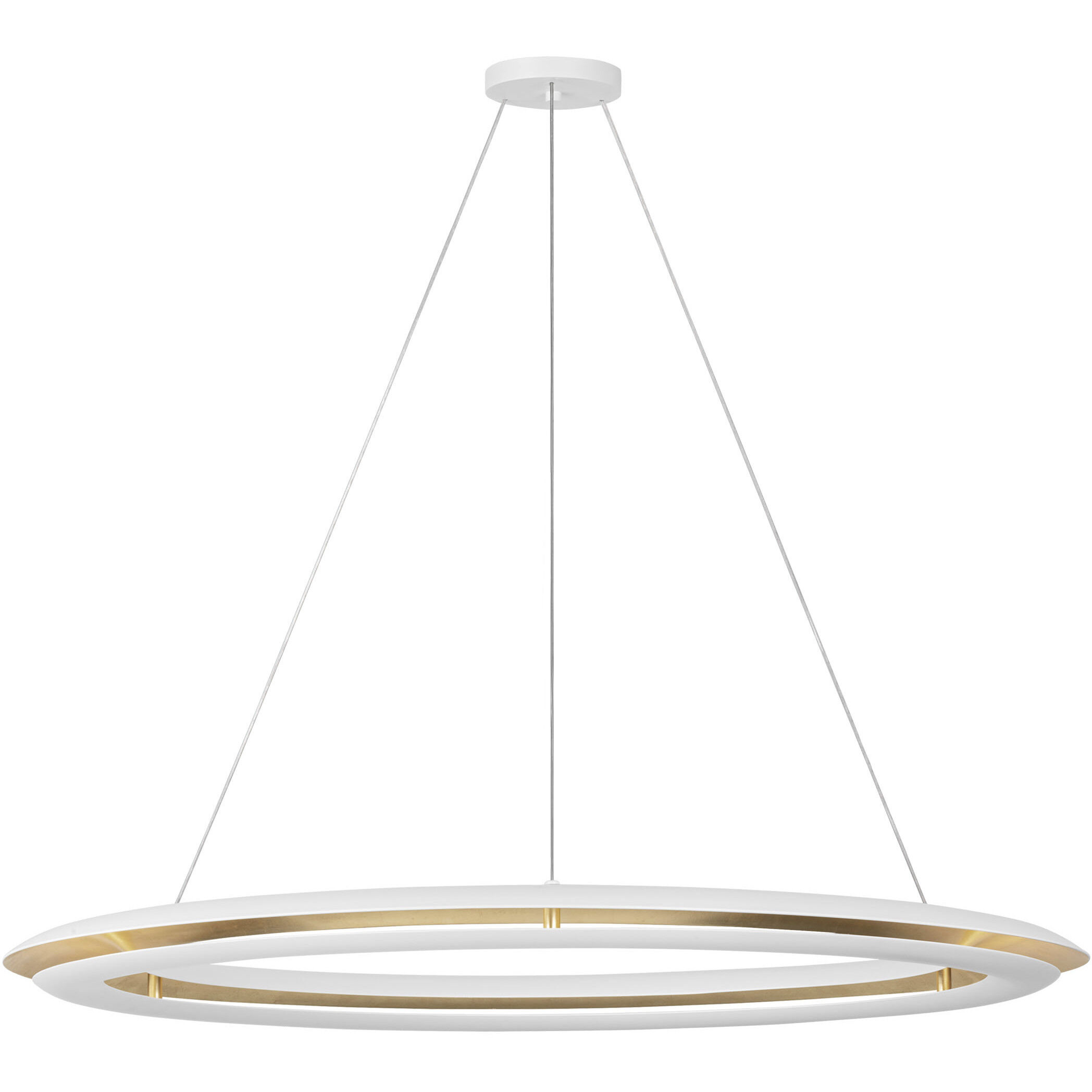 C&M by Chapman & Myers Cielo LED 42 inch Matte White Chandelier Ceiling Light