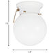 Tomkin 1 Light 6 inch White Flush Mount Ceiling Light