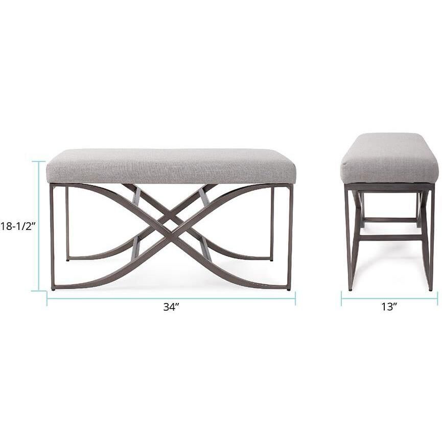 Kenmare Gunmetal Bench