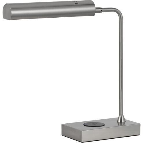 Delray 18 inch 12.00 watt Brushed Steel Table Lamp Portable Light