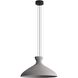 Aethera LED 21.63 inch Grey Cement Pendant Ceiling Light