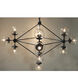 Pluto 13 Light 44.5 inch Matte Black Chandelier Ceiling Light, Small