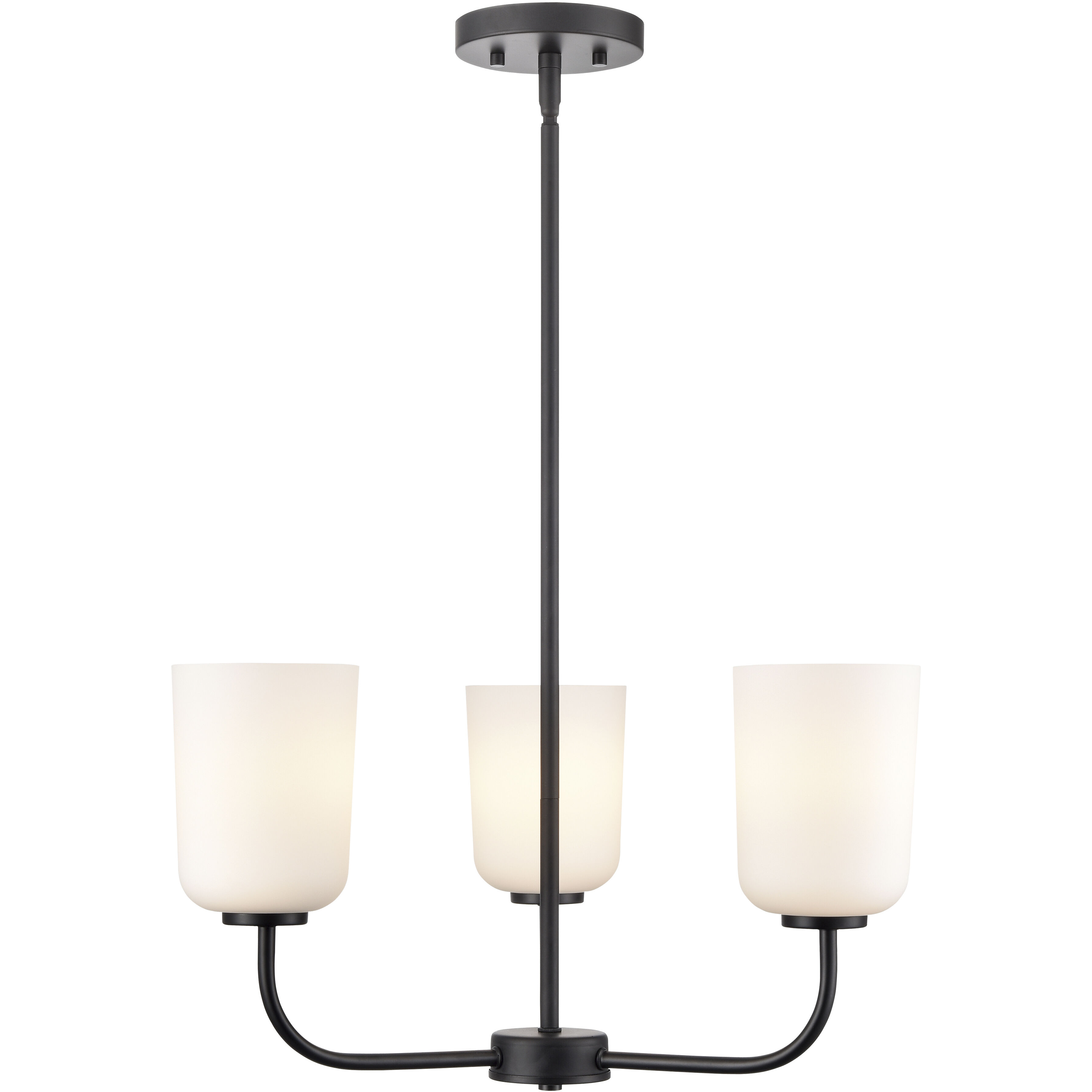 Laphia 3 Light 21 inch Matte Black Chandelier Ceiling Light