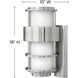 Saturn Outdoor Wall Mount Lantern in Stainless Steel, Medium