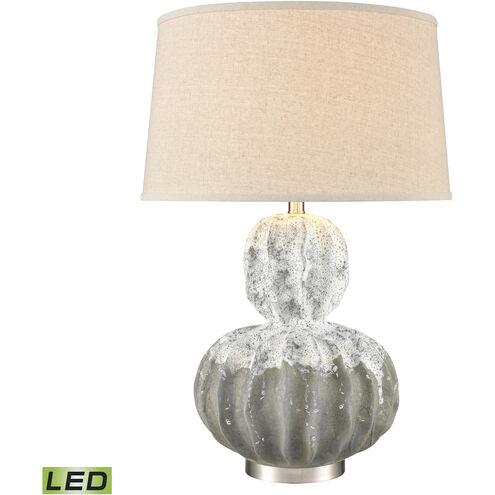 Bartlet Fields 29 inch 9 watt White with Brushed Steel Table Lamp Portable Light