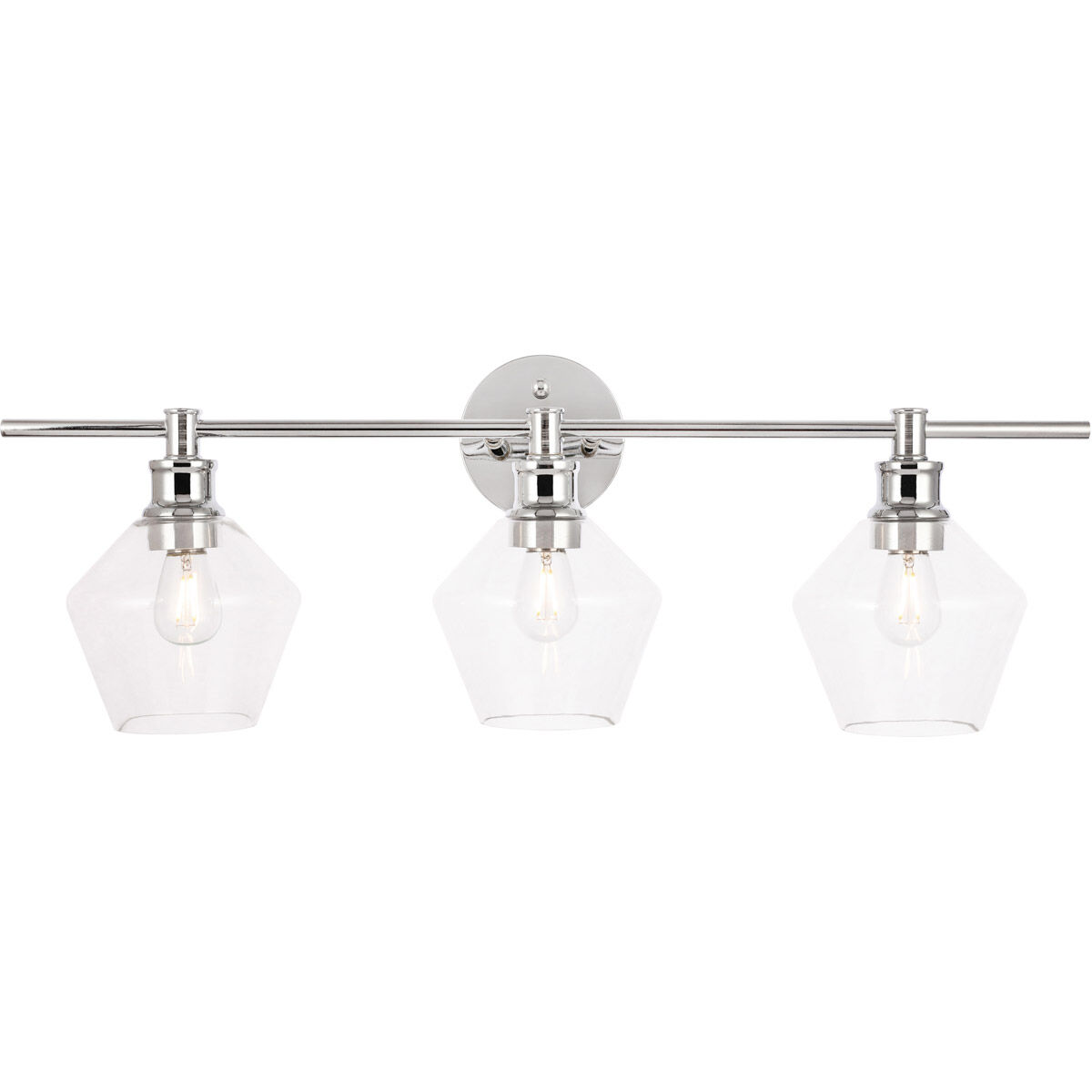 Gene 3 Light 28 inch Chrome Wall sconce Wall Light