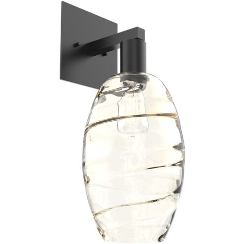 Ellisse 1 Light 6.5 inch Matte Black Indoor Sconce Wall Light in Ellisse Amber