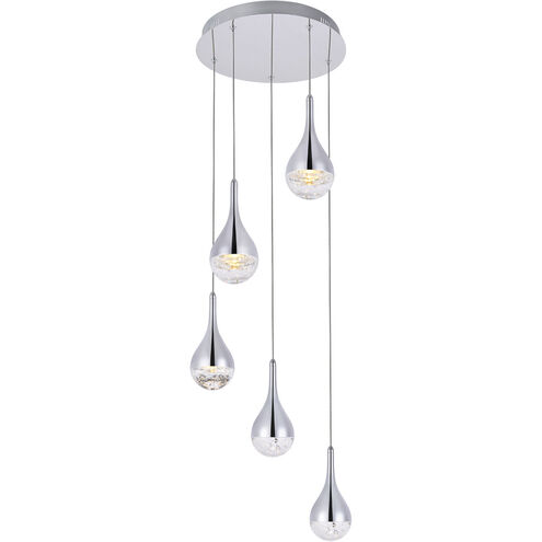 Amherst LED 15 inch Chrome Chandelier Ceiling Light