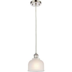 Ballston Dayton 1 Light 6 inch Polished Nickel Mini Pendant Ceiling Light in White Glass, Ballston
