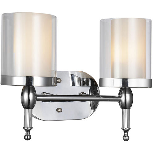 Maybelle 2 Light 14 inch Chrome Vanity Light Wall Light