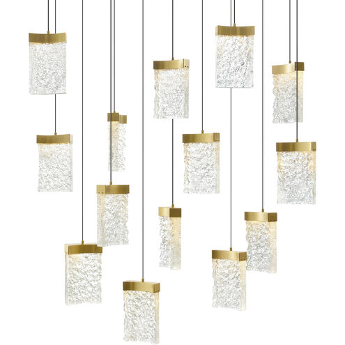 Lava LED 48 inch Brass Chandelier Ceiling Light