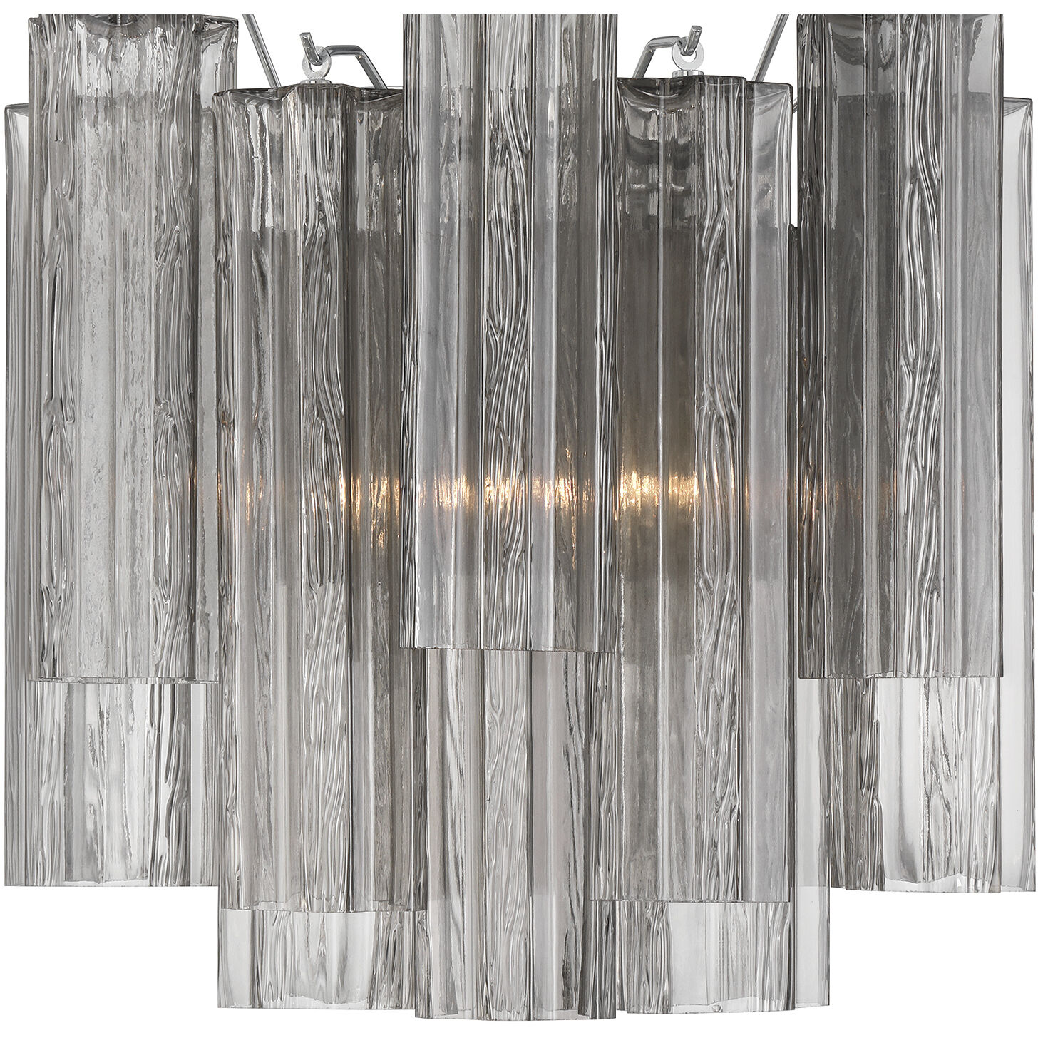 Addis Bath Wall Light in Tronchi Glass Smoke