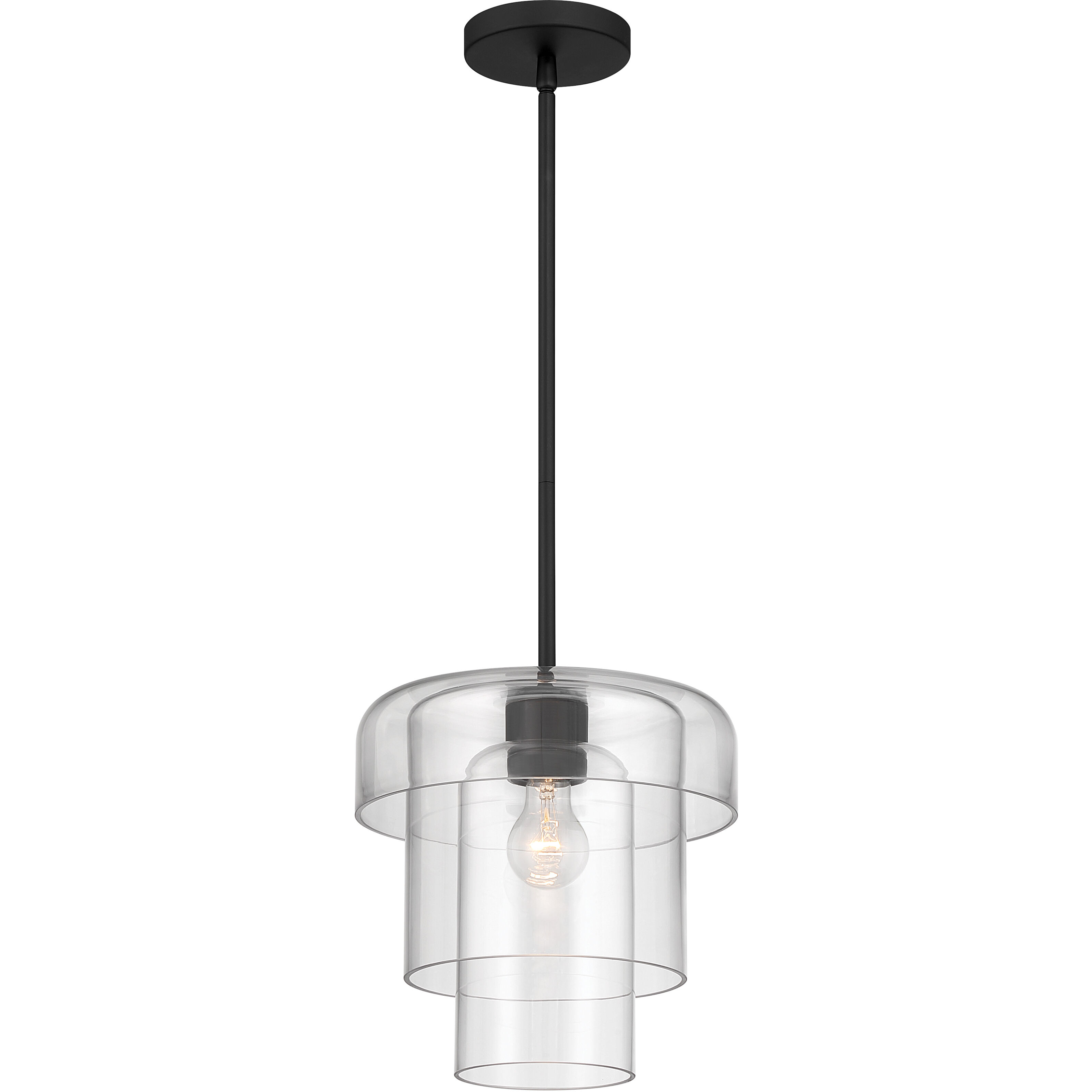 Velique 1 Light 11 inch Dark Matte Black Pendant Ceiling Light