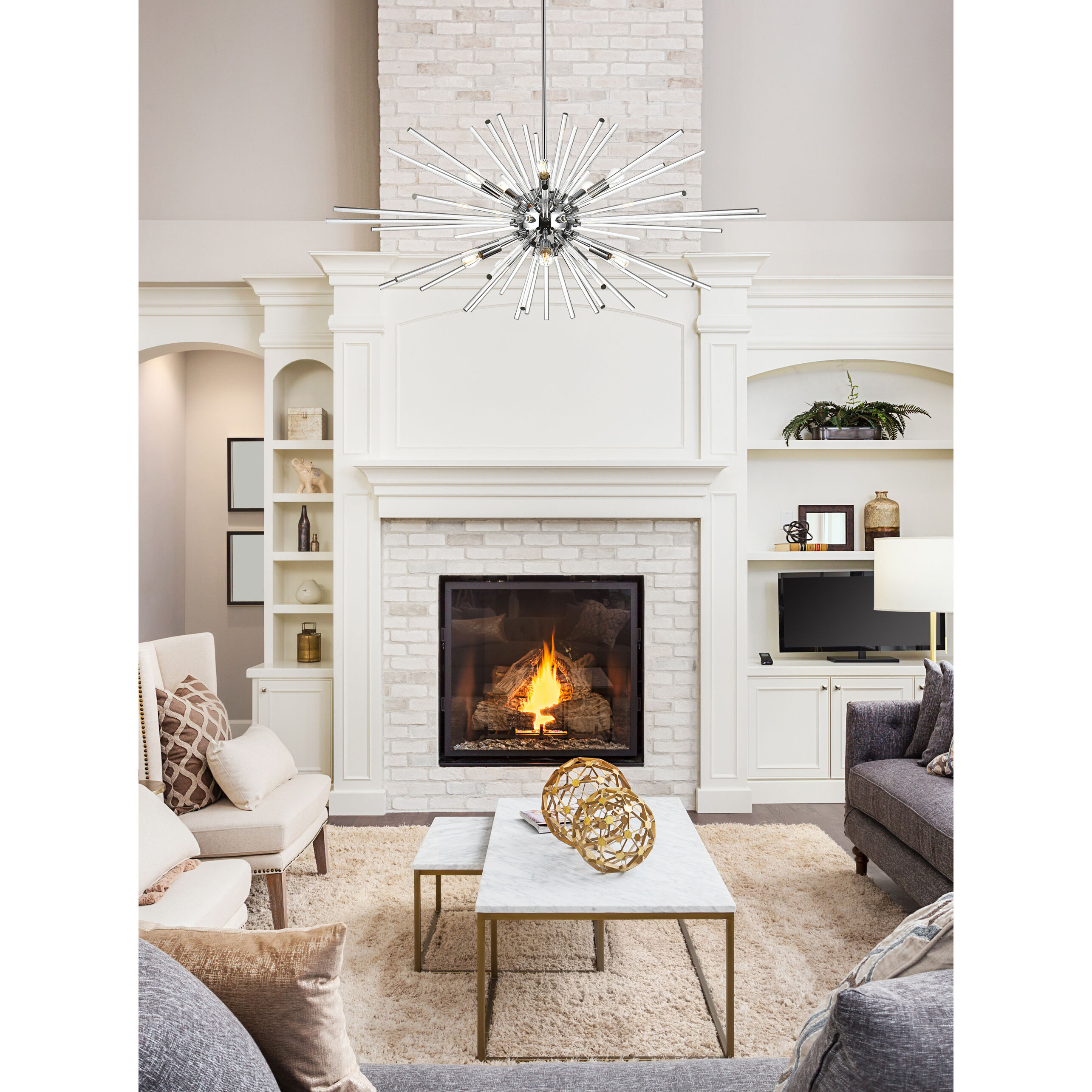 Sienna 10 Light 46 inch Chrome Pendant Ceiling Light