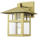Crestlake 1 Light 11.5 inch Satin Gold Outdoor Wall Lantern