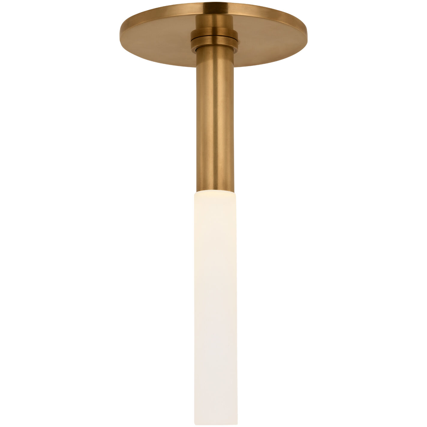 Kelly Wearstler Rousseau LED 1 inch Antique-Burnished Brass Monopoint Flush Mount Ceiling Light