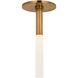 Kelly Wearstler Rousseau LED 1 inch Antique-Burnished Brass Monopoint Flush Mount Ceiling Light