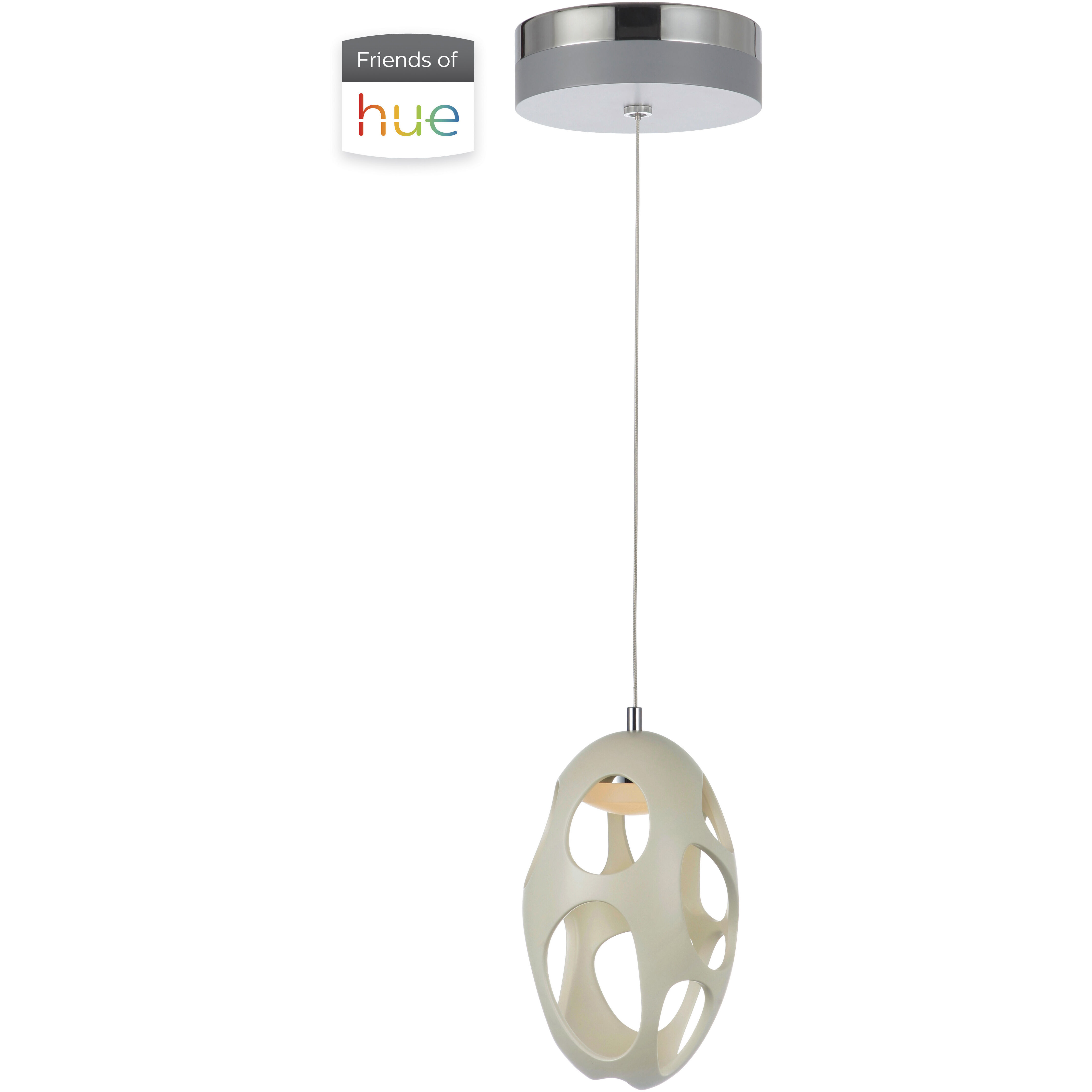 Ovale LED 7.6 inch White Mini Pendant Ceiling Light