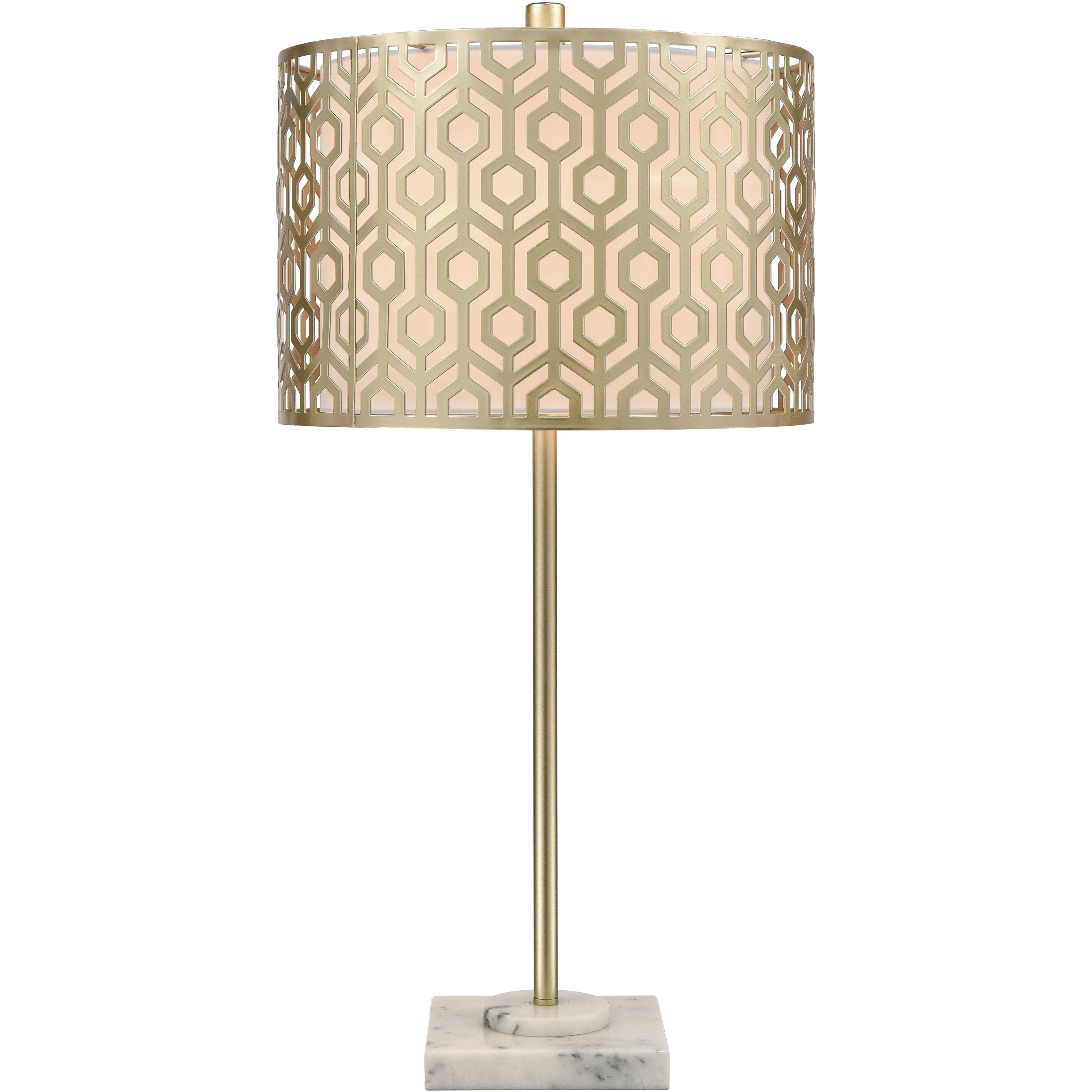 Meliton 26 inch 100 watt Champagne Gold Table Lamp Portable Light