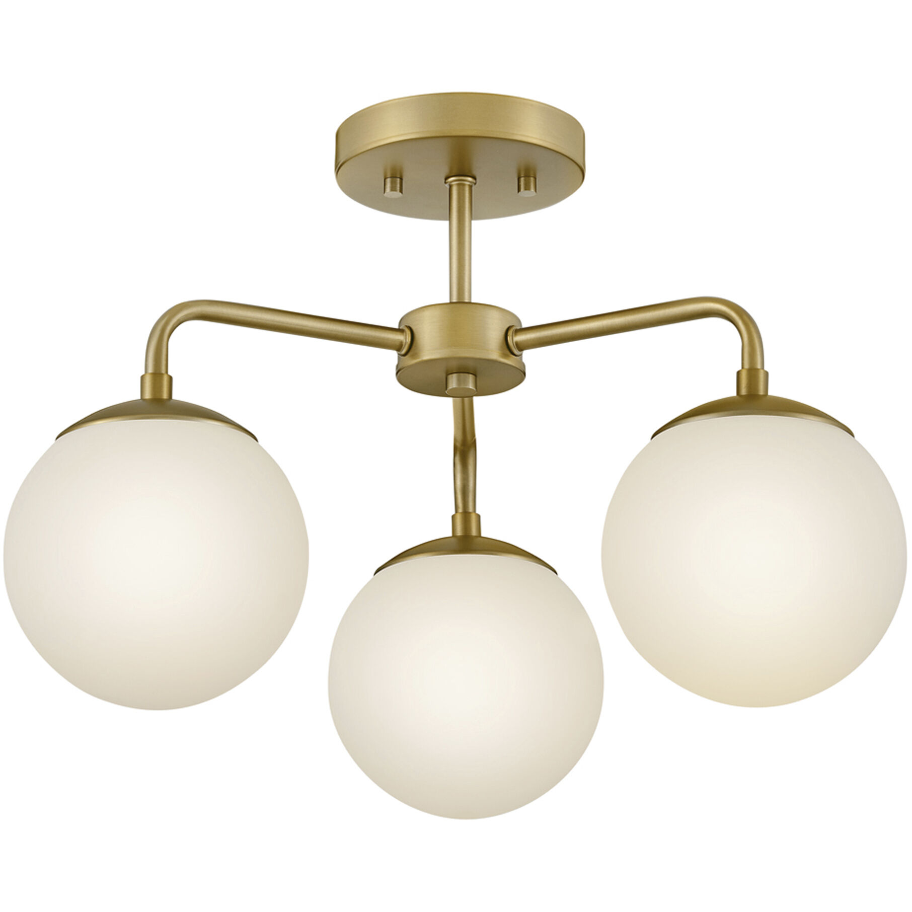 Julep LED 20 inch Lacquered Brass Foyer Light Ceiling Light, Semi-Flush Mount