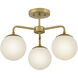Julep LED 20 inch Lacquered Brass Foyer Light Ceiling Light, Semi-Flush Mount