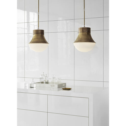 Visual Comfort Signature Collection | Visual Comfort KW5223AB-WG Kelly  Wearstler Precision 1 Light 17 inch Antique-Burnished Brass Pendant Ceiling  Light, Large