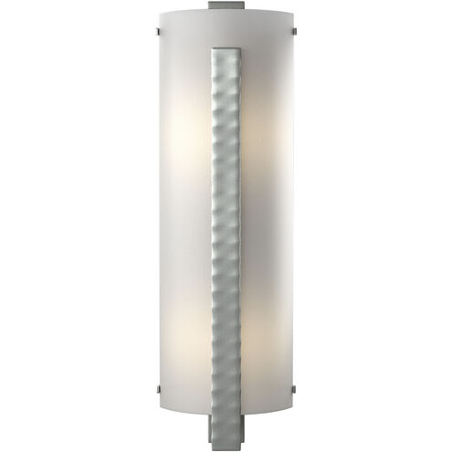 Forged Vertical Bar 2 Light 7.25 inch Vintage Platinum ADA Sconce Wall Light, Large