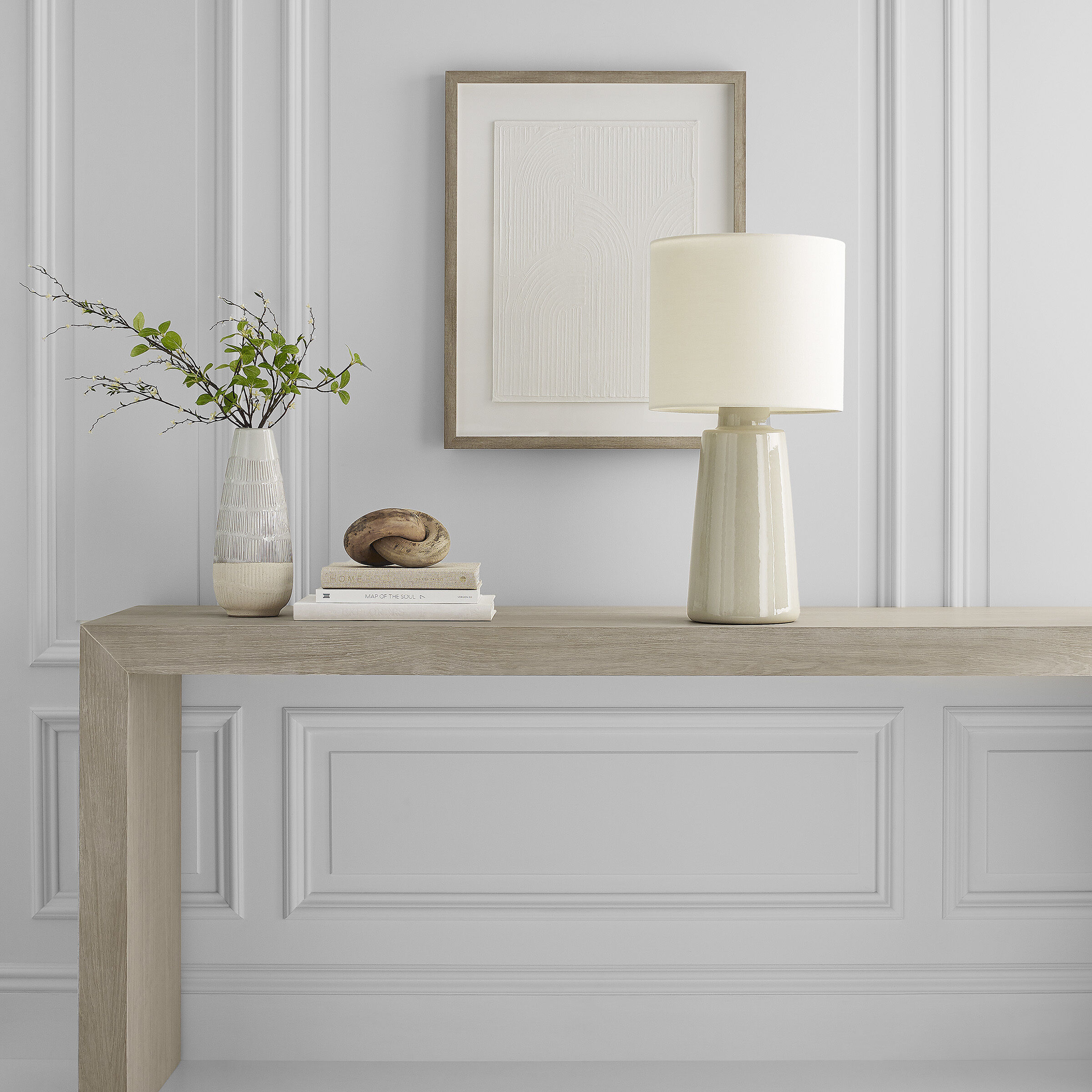 Barbara Barry Vessel 27.38 inch 9.00 watt Shellish Grey Table Lamp Portable Light