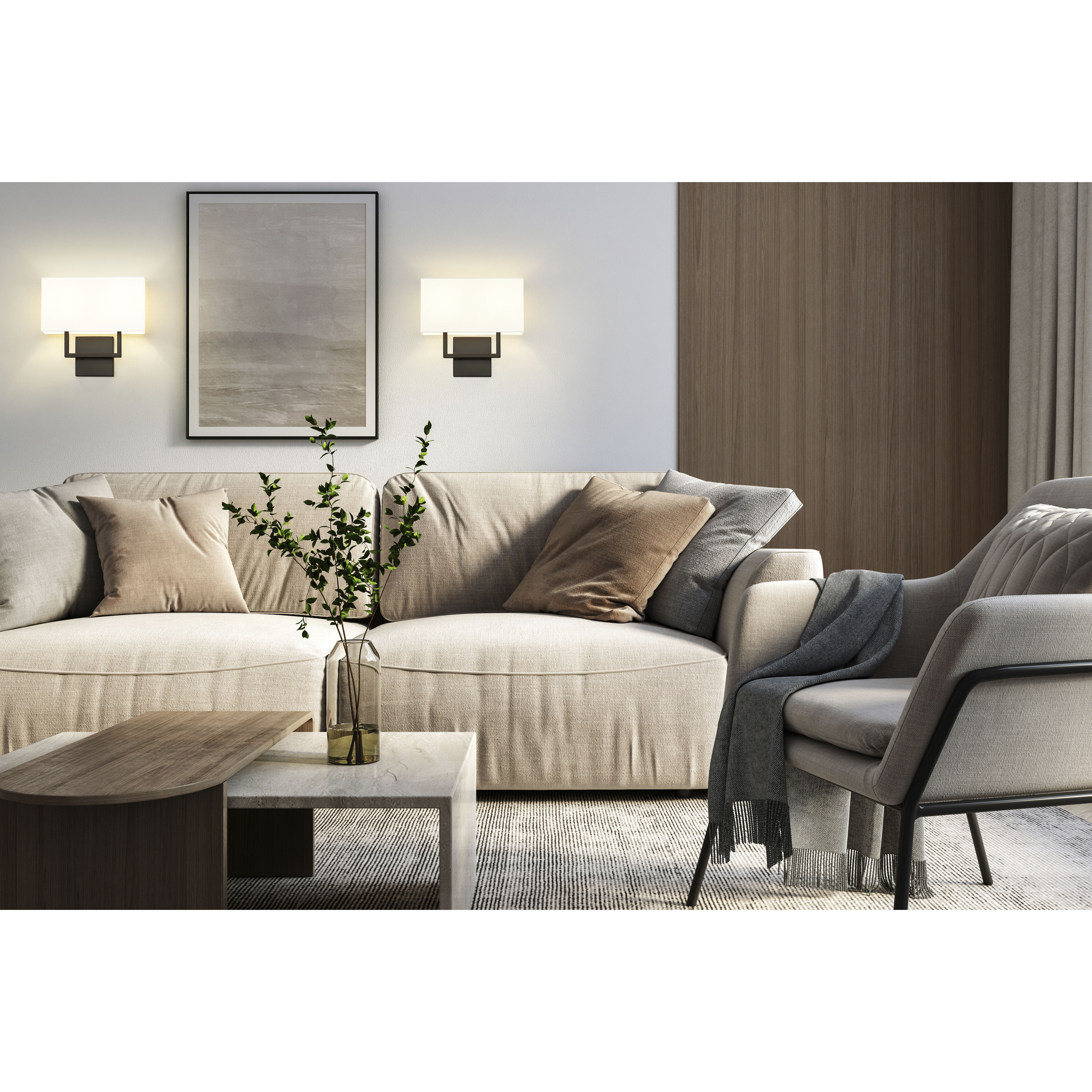 Saxon Wall Sconce Wall Light in Matte Black