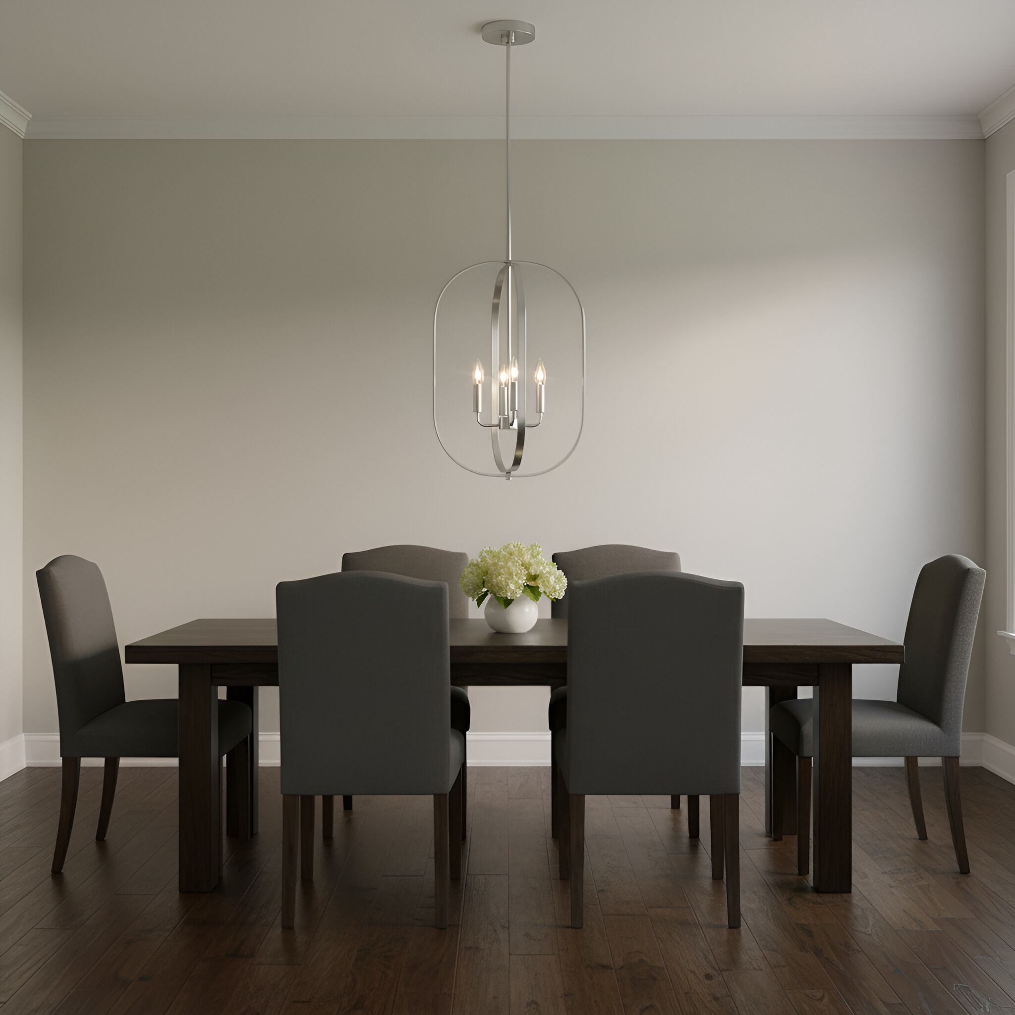 Loretto 4 Light 15.75 inch Brushed Nickel Chandelier Ceiling Light