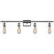 Ballston Bare Bulb 4 Light 36 inch Polished Chrome Bath Vanity Light Wall Light, Ballston