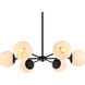 Briggs 6 Light 30 inch Black Pendant Ceiling Light