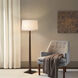 Taper 60 inch 23.00 watt Dark Walnut Wood and Weathered Brass Floor Lamp Portable Light