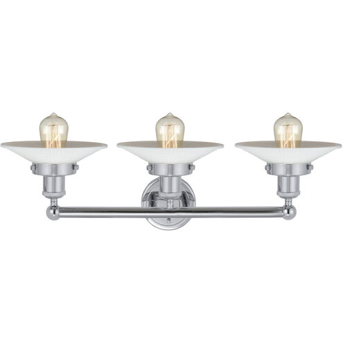Edison Athens 3 Light 24 inch Polished Chrome Bath Vanity Light Wall Light in Seedy Glass