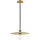 Lulu LED 15 inch Lacquered Brass Pendant Ceiling Light, Semi-Flush Mount