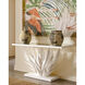 Agave 60.25 inch Gesso White and Clear Console Table, Marjorie Skouras Collection