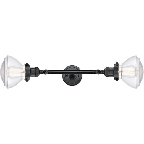 Franklin Restoration Olean LED 7 inch Matte Black Bath Vanity Light Wall Light in Clear Glass, Franklin Restoration