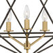 Astrid 3 Light 20 inch Metallic Matte Bronze with Deluxe Gold Indoor Chandelier Ceiling Light