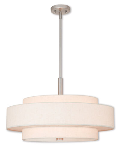 Meridian 5 Light 24 inch Brushed Nickel Pendant Ceiling Light