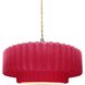 Radiance Collection - Pleated Tier Pendant Ceiling Light in Brushed Nickel, Replaceable Bulb, Beige Twist Cord, Cerise, 14.5W x 5.25H, Form+Finish+Function