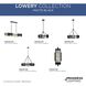 Lowery 5 Light 26 inch Matte Black Pendant Ceiling Light, Design Series