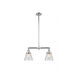 Franklin Restoration Small Cone LED 21 inch Polished Chrome Chandelier Ceiling Light in Clear Glass, Franklin Restoration