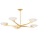 Malachite 5 Light 52 inch Vintage Gold Leaf Chandelier Ceiling Light