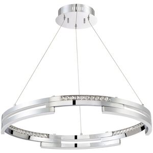 Satern LED 30 inch Chrome Pendant Ceiling Light