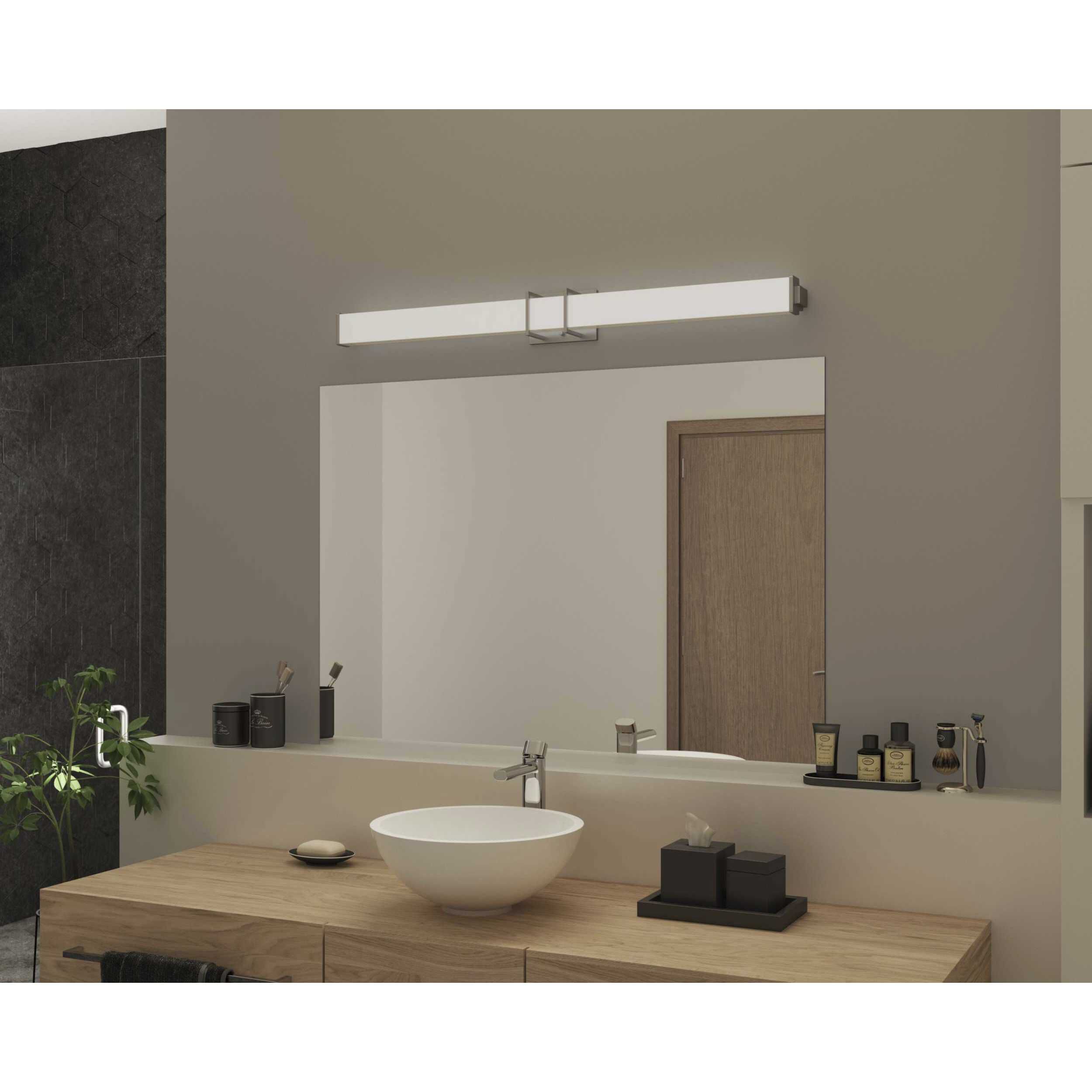 Phase 2.2 LED LED 48 inch Brushed Nickel Linear Bath Bar Wall Light, Progress LED