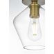 Gene 1 Light 8 inch Satin Gold Flush Mount Ceiling Light
