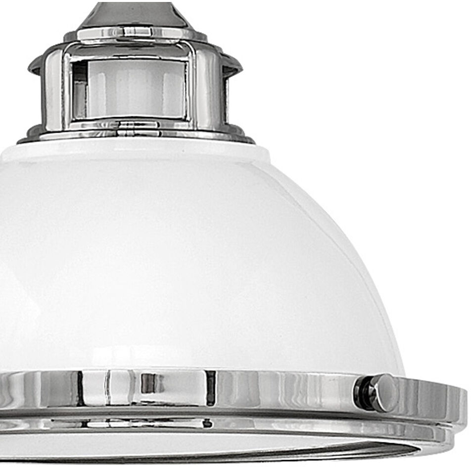 Amelia 1 Light 11.75 inch Polished White with Polished Nickel Indoor Mini Pendant Ceiling Light