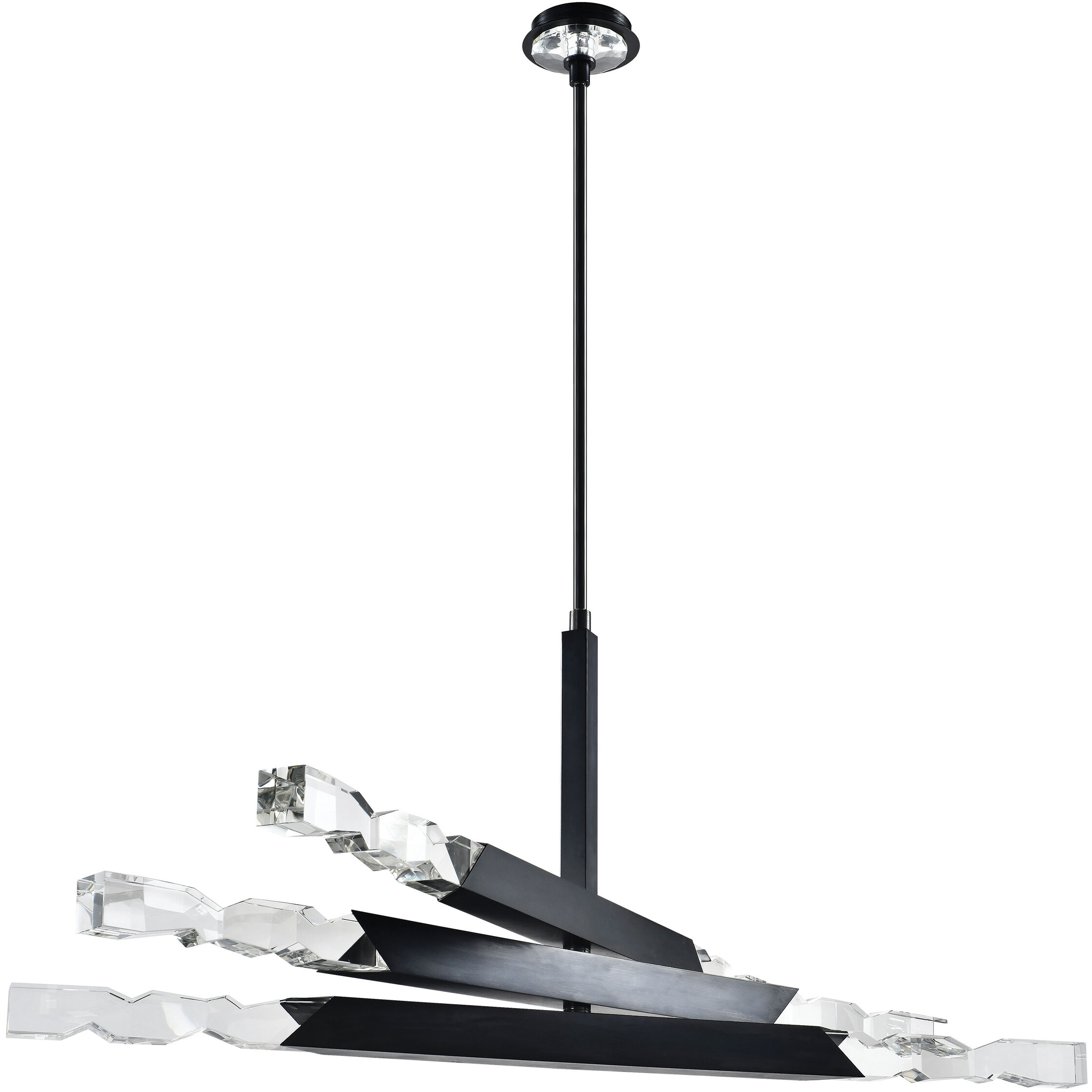 Mamadim 6 Light 48 inch Satin Brushed Black Chandelier Ceiling Light