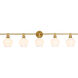 Gene 5 Light 47 inch Brass Wall sconce Wall Light