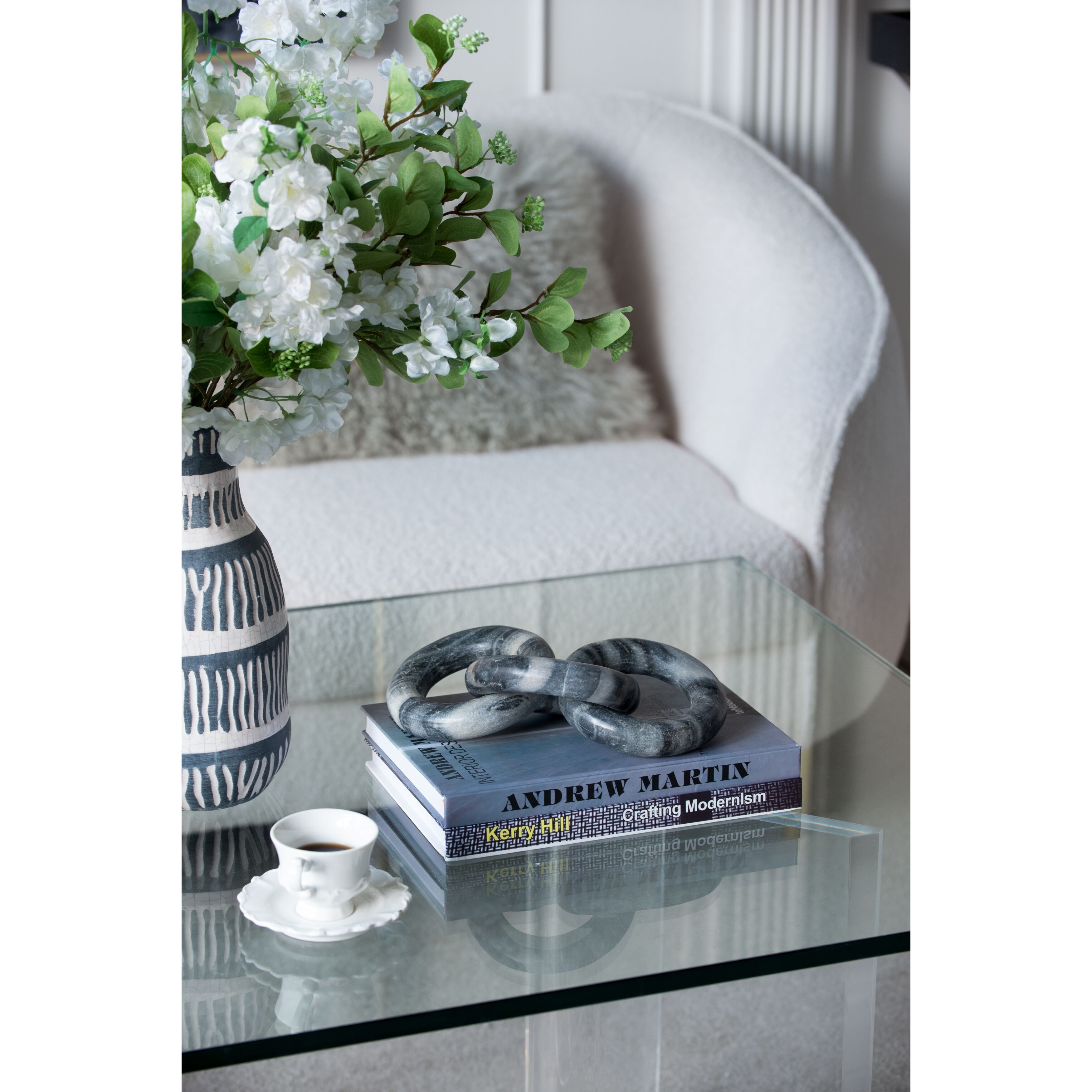 Anita Black Marble Chain